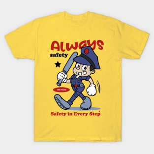 Cartoon Police Officer T-Shirt